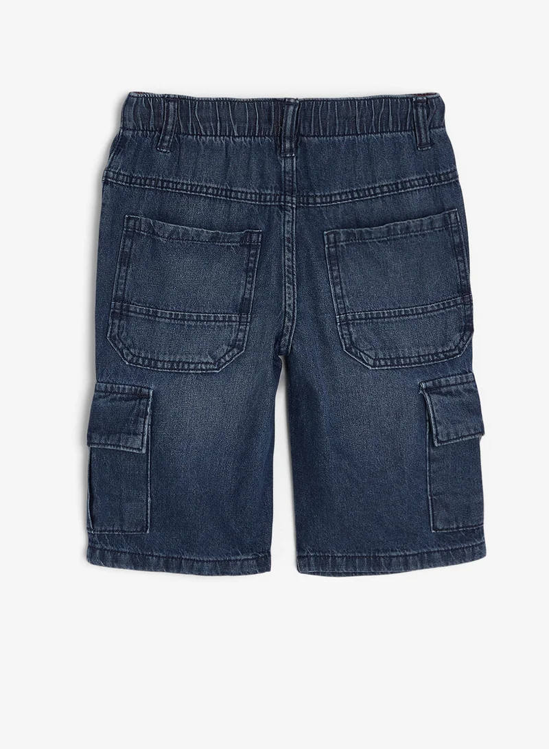 ريبلز مع نمشي Boys Denim Cargo Shorts